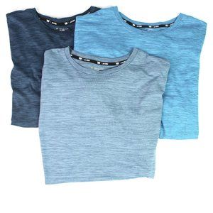 Lot of Three DryTek Short-Sleeved Wicking Fabric 3XB Athletic Blue Shirts